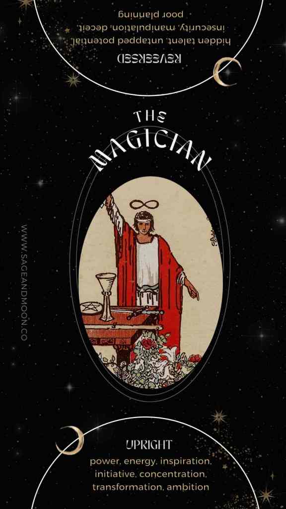 the magician tarot card upright and reversed keywords