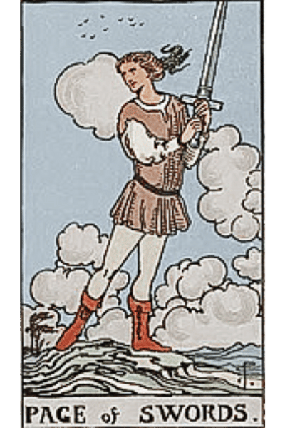 page of swords tarot card