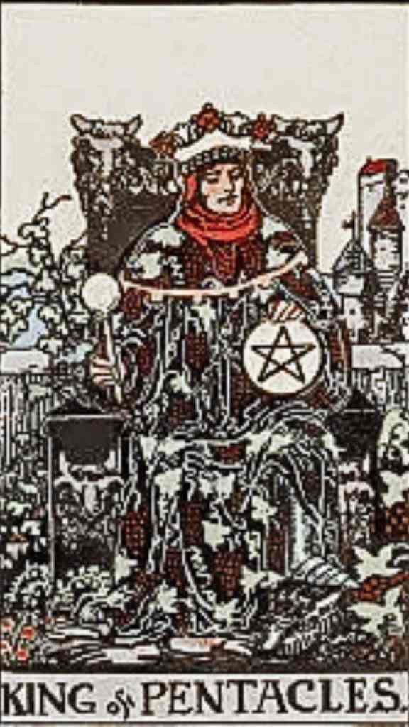 King of Pentacles tarot card upright